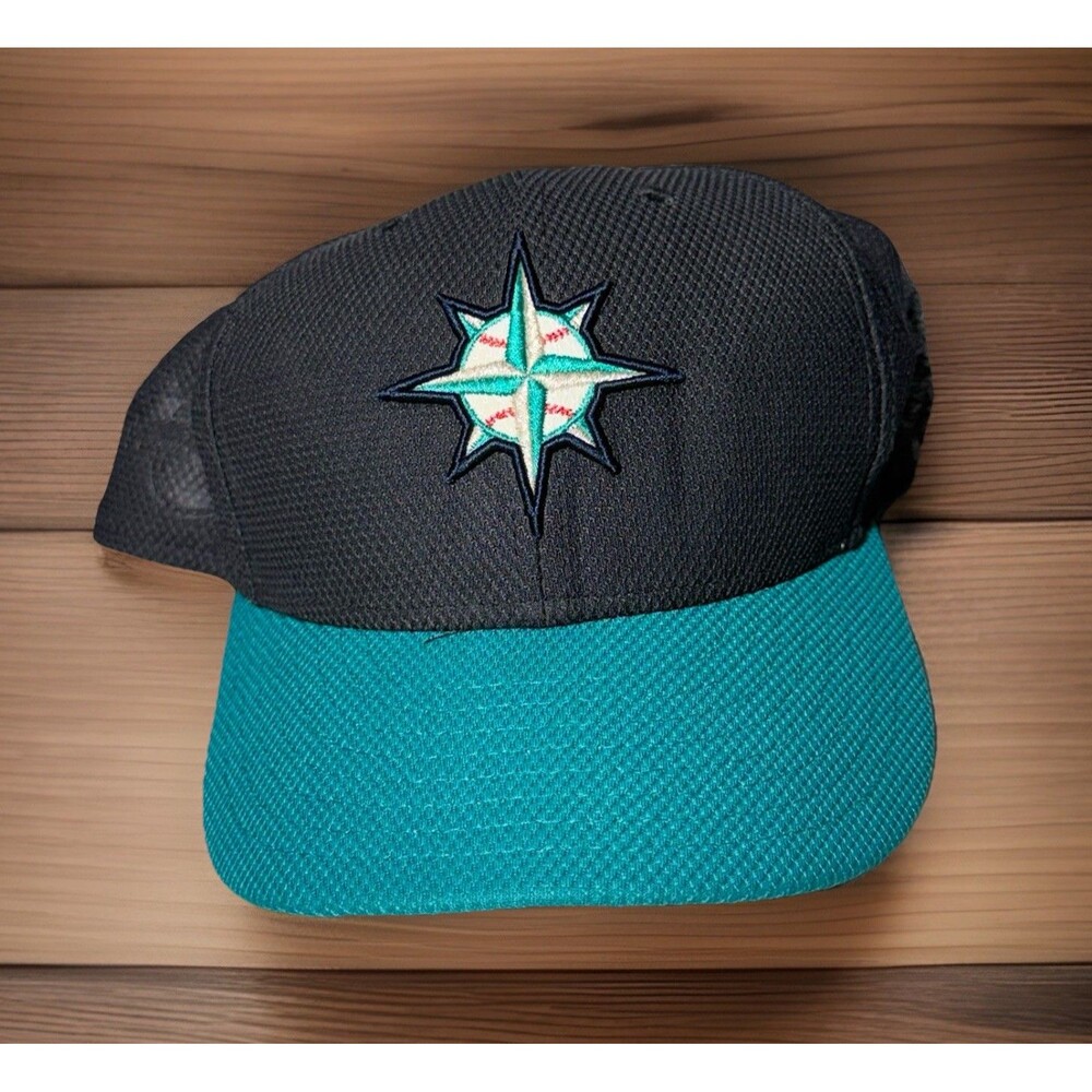 Seattle Mariners Hat New Era 59FIFTY Official On-Field Fitted Cap Size 7 3/4